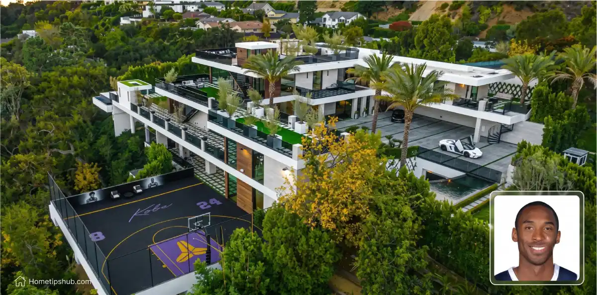 Exterior view of the Kobe Bryant house in Newport Coast, California