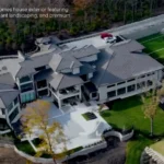 Ultra-photorealistic Patrick Mahomes house exterior featuring modern luxury architecture, elegant landscaping, and premium design.