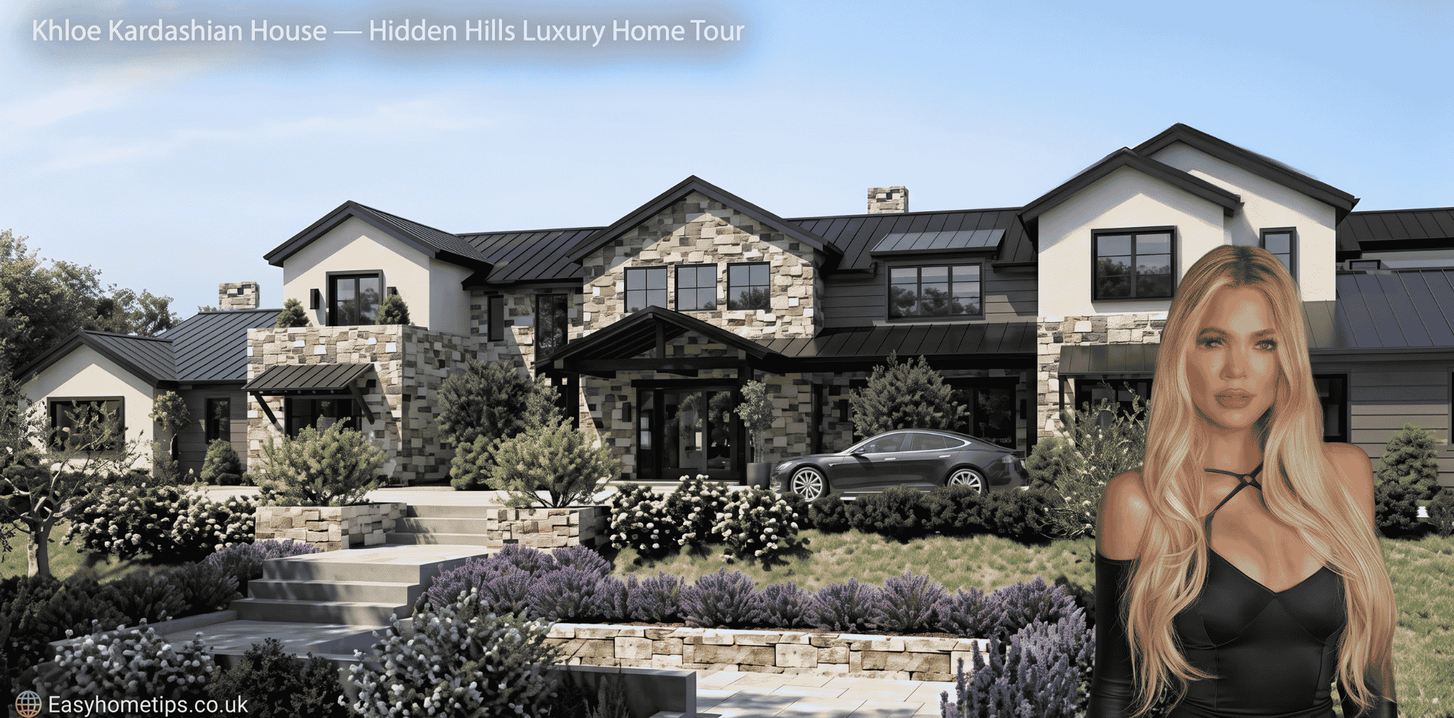 Inside Khloe Kardashian House: 9 Luxurious Secrets Nobody Talks About Exterior view of the Khloe Kardashian house in Hidden Hills, California
