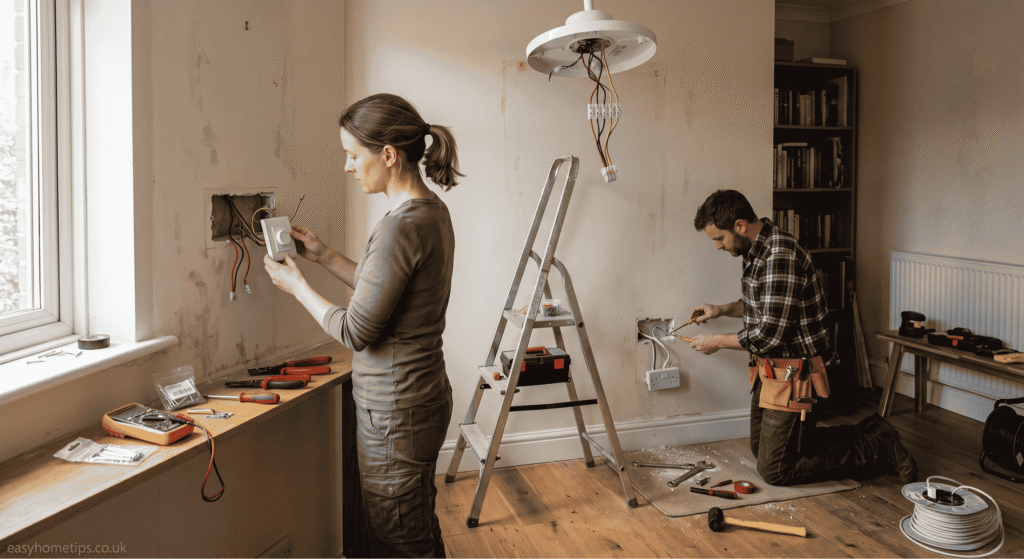 DIY electrical tasks replacing switch outlet ceiling fan