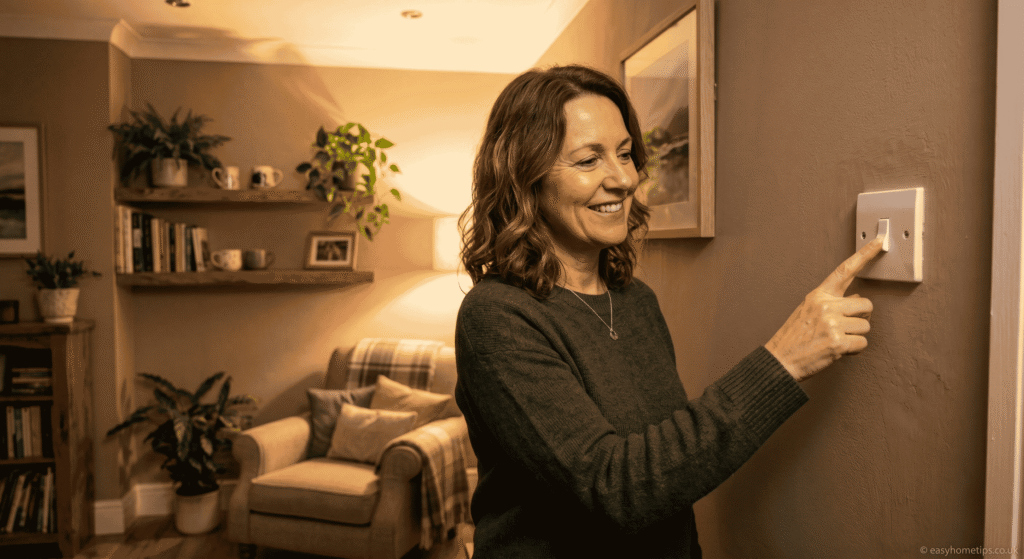 homeowner successfully fixing electrical problem