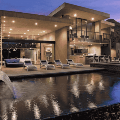 Lawrence Stroll house — luxury lakefront estate in Mont-Tremblant, Quebec, Canada.