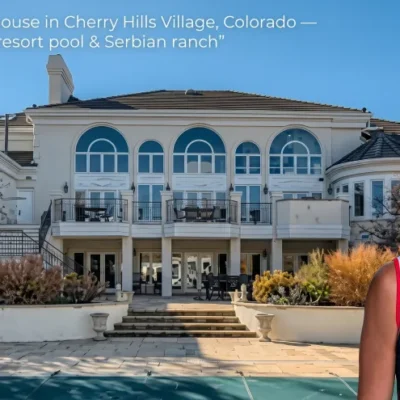 Nikola Jokic house exterior view in Cherry Hills Village, Colorado — a 12,271 sq ft luxury mansion