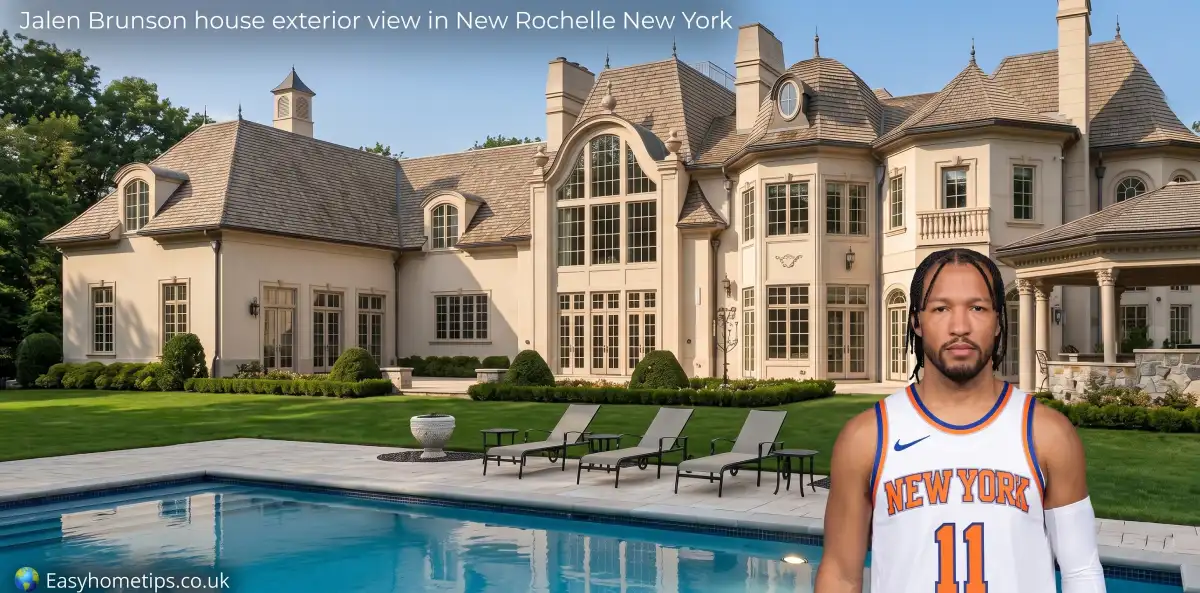 Jalen Brunson house exterior view in New Rochelle New York