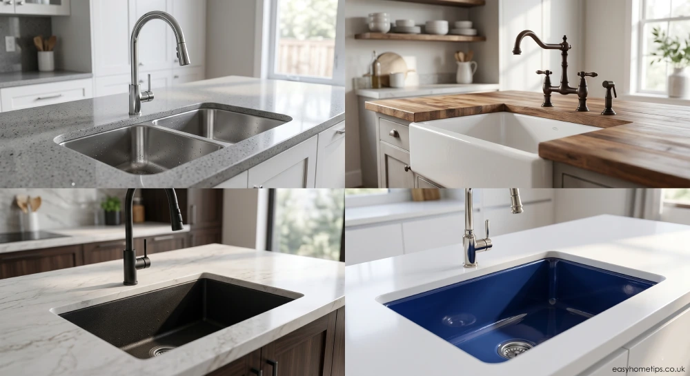 Comparison of the best kitchen sink materials including stainless steel fireclay granite composite and cast iron
