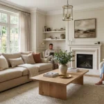 Transitional home decor living room with neutral tones