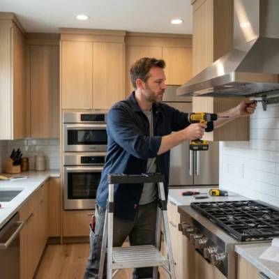 How to install kitchen hood in a modern home kitchen step-by-step DIY installation
