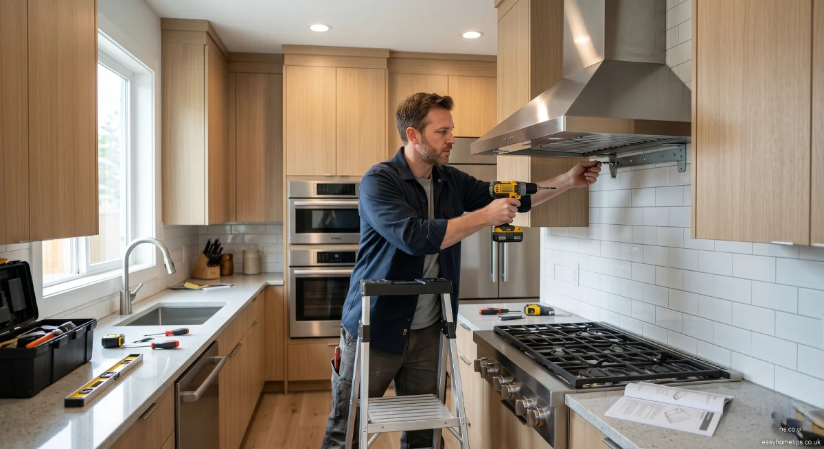 How to install kitchen hood in a modern home kitchen step-by-step DIY installation