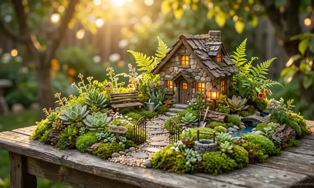 How to make a fairy garden with miniature plants and magical DIY fairy house setup