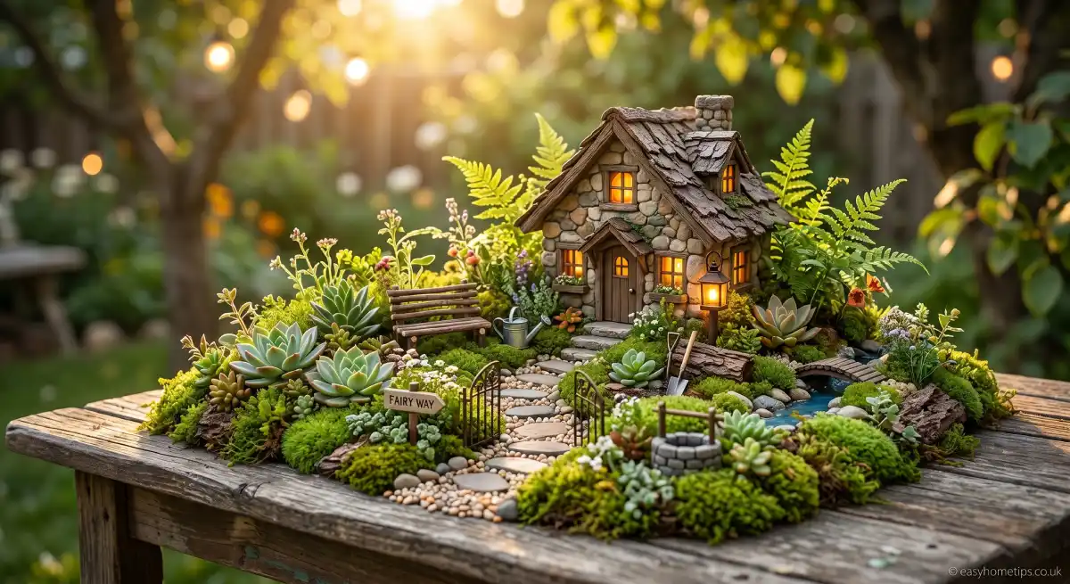 How to make a fairy garden with miniature plants and magical DIY fairy house setup