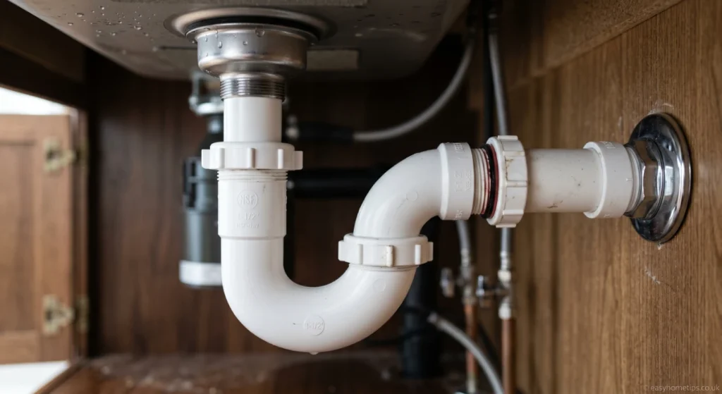 kitchen sink P-trap installation correct alignment plumbing guide