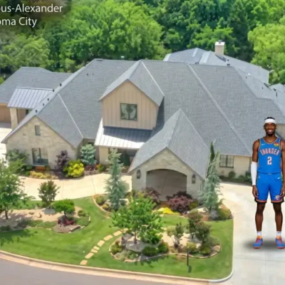 Aerial view of the Shai Gilgeous-Alexander house in Nichols Hills, Oklahoma City