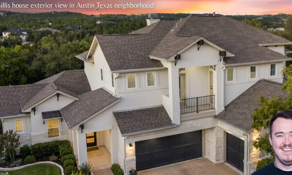 Shane Gillis house exterior view in Austin Texas neighborhood