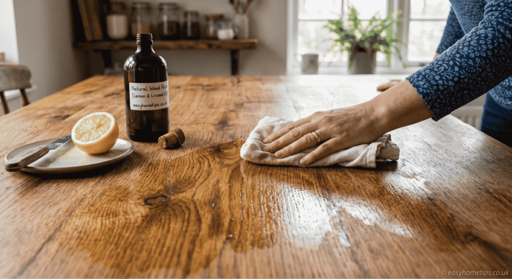 natural wood polish olive oil lemon furniture cleaning