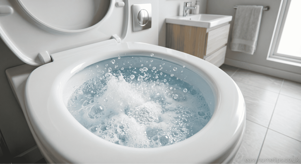 natural toilet fizz cleaner baking soda citric acid bubbles