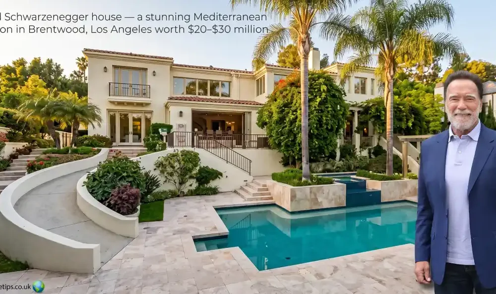 Arnold Schwarzenegger house — a stunning Mediterranean mansion in Brentwood, Los Angeles worth $20–$30 million