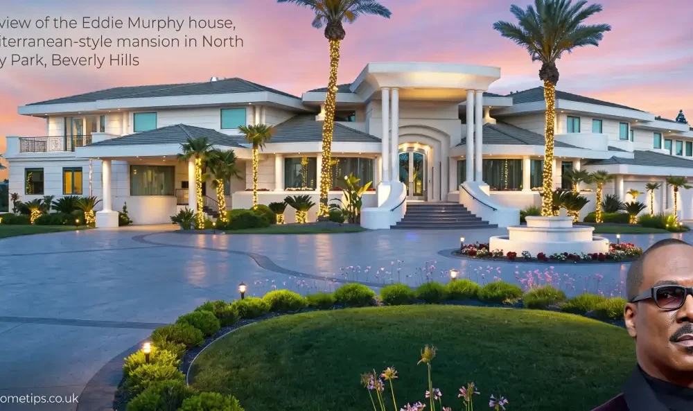 Aerial view of the Eddie Murphy house, a Mediterranean-style mansion in North Beverly Park, Beverly Hills