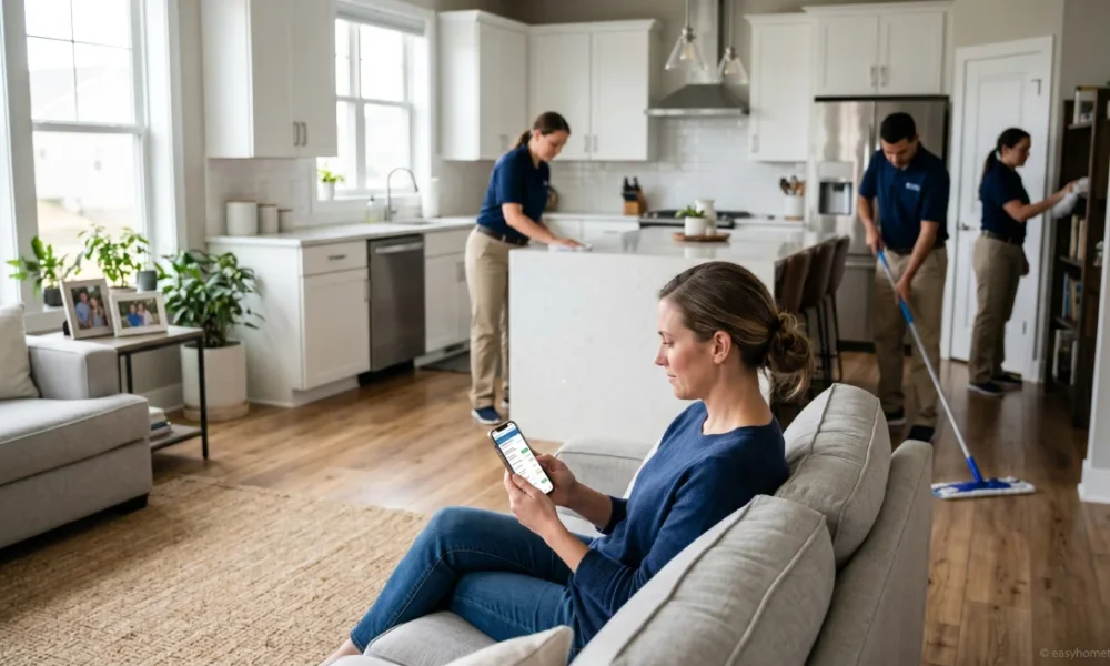How much does a home cleaning service cost in the USA professional cleaners in modern home