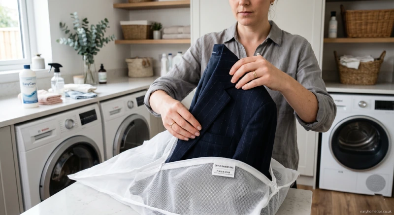 Using a home dry cleaning kit to clean delicate clothes safely at home