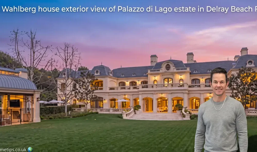 Mark Wahlberg house exterior view of Palazzo di Lago estate in Delray Beach Florida