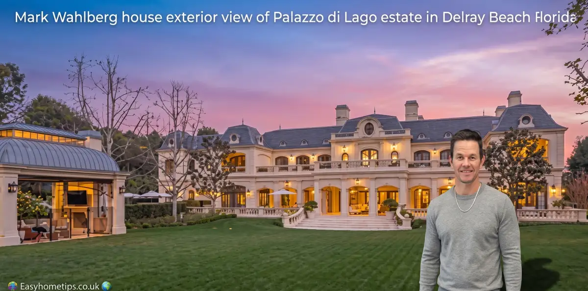 Mark Wahlberg house exterior view of Palazzo di Lago estate in Delray Beach Florida