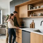 Compact kitchen with all-in-one kitchenette and modern small kitchen design ideas for maximizing tiny spaces