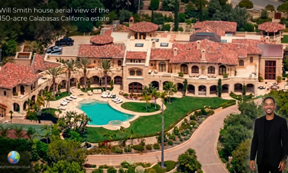 Will Smith house aerial view of the 150-acre Calabasas California estate