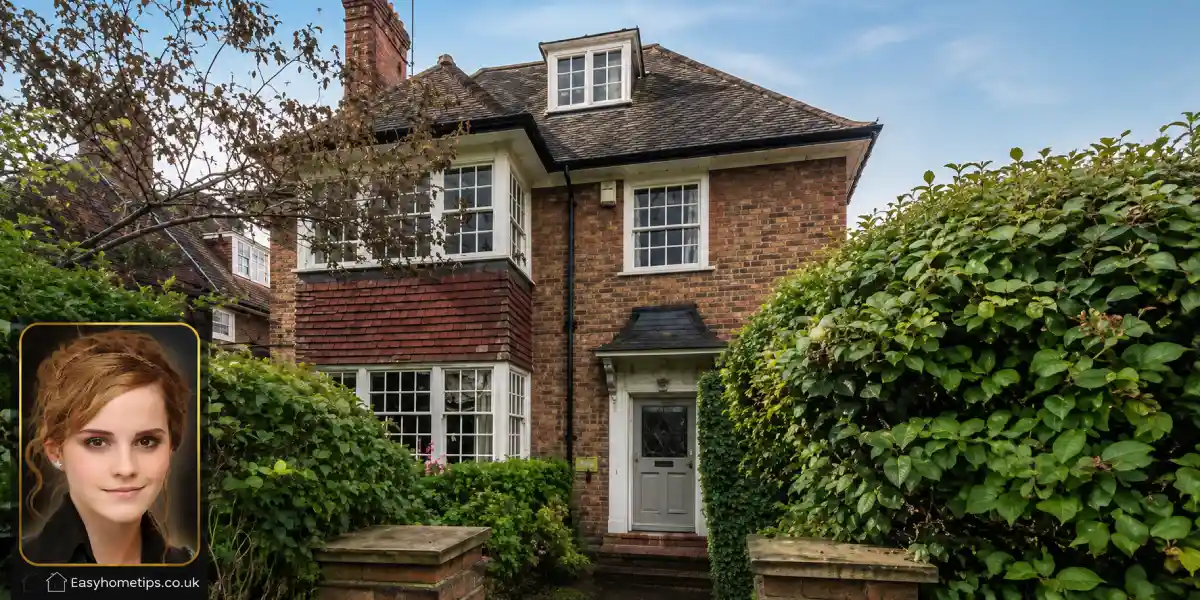 Exterior view of the Emma Watson house, a vintage terraced home in Canonbury Place, London