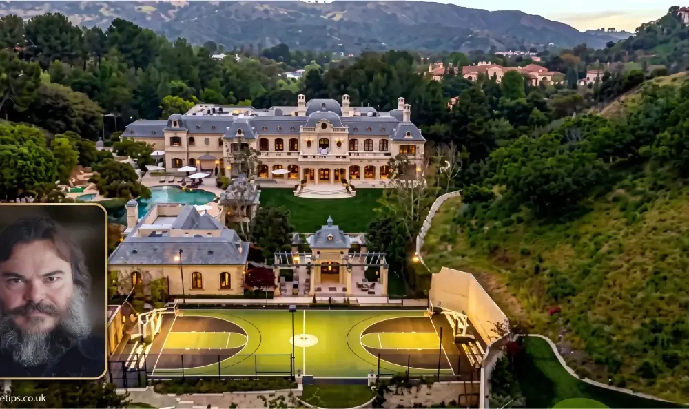 Exterior view of the Jack Black house nestled in the Los Feliz hills of Los Angeles