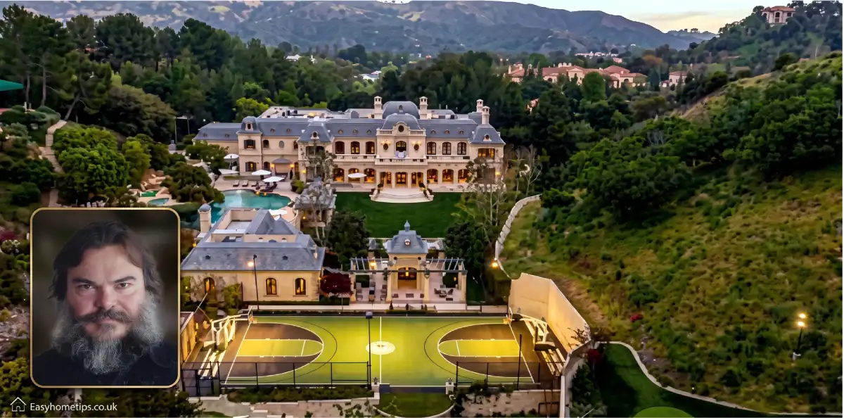 Exterior view of the Jack Black house nestled in the Los Feliz hills of Los Angeles